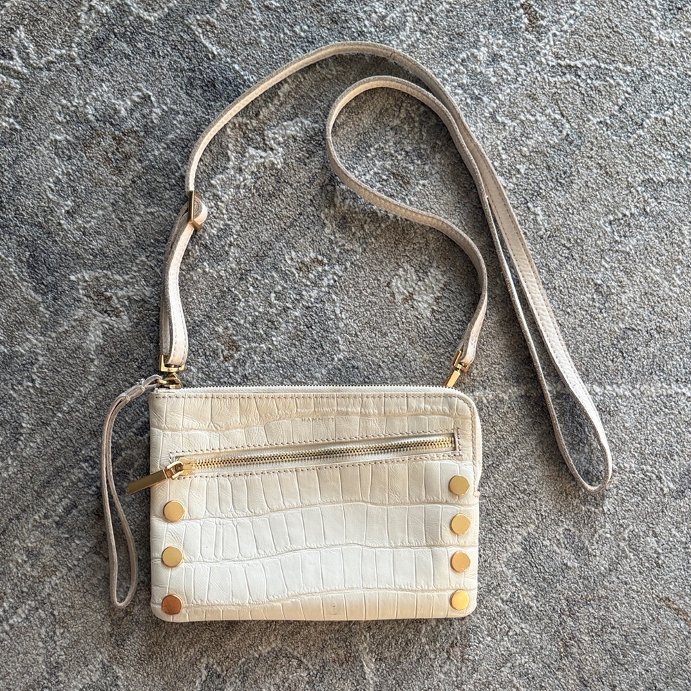 Hammitt Small Nash Calla Lily Crossbody Bag with Gold Accents